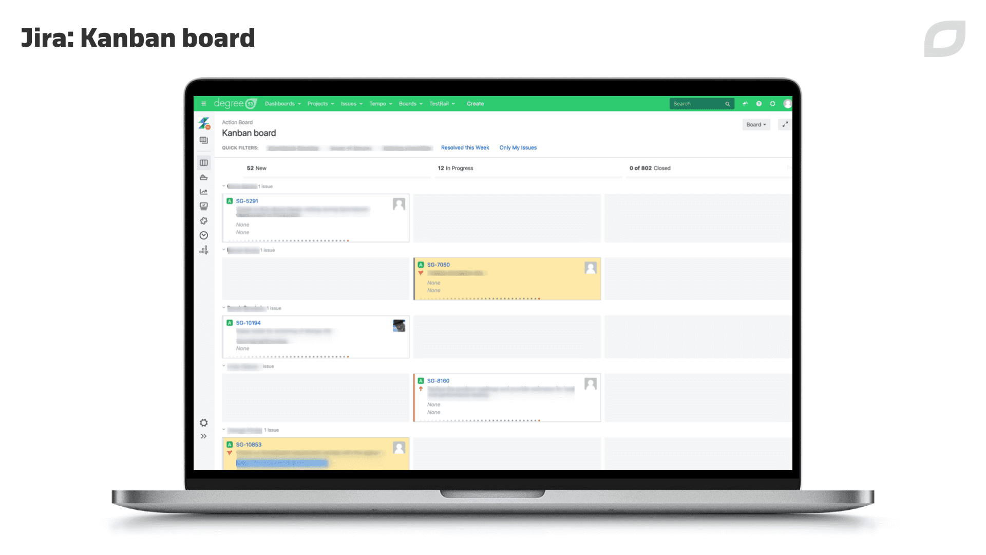 Jira - Kanban-Tafel