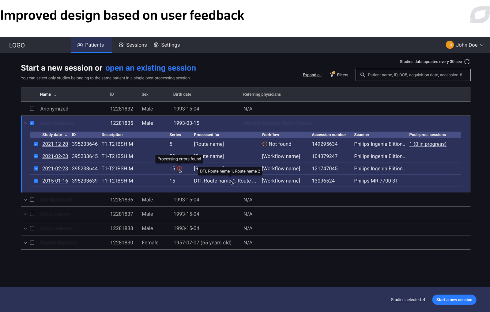 Improved design based on user feedback