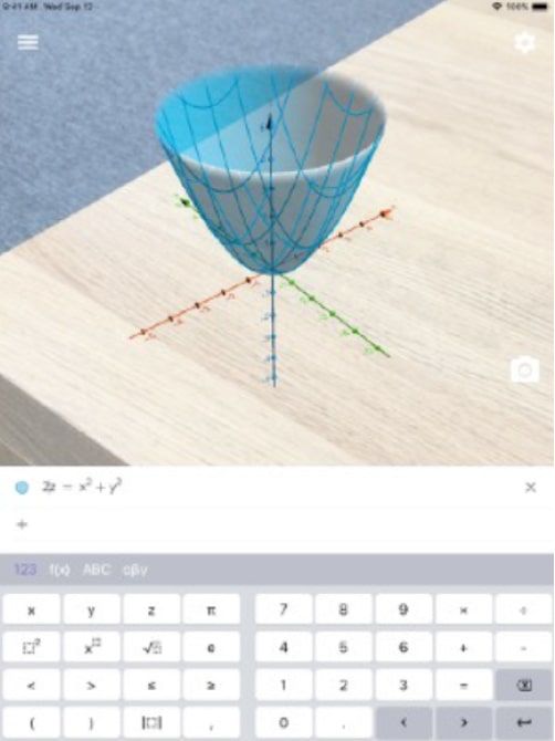 Creating a function using the Geogebra AR app