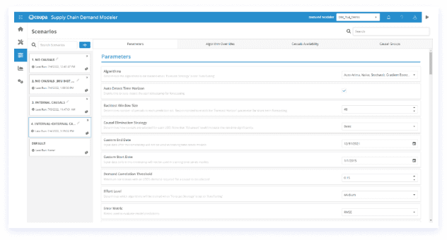 Coupa supply chain demand modeler